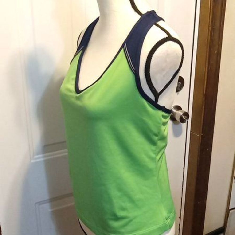 Danskin Neon Green and Black Fitness Top Women's Size Large - Picture 5 of 6